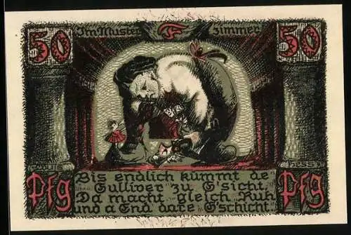 Notgeld Sonneberg /Thür. 1922, 50 Pfennig, Musterzimmer