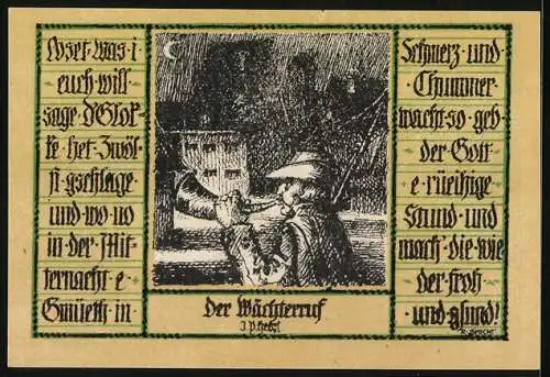 Notgeld Schopfheim 1921, 50 Pfennig, Wächterruf