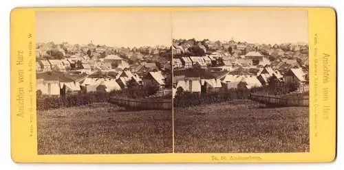 Stereo-Fotografie Gustav Liersch & Co, Berlin, Ansicht St. Andreasberg, Blick auf die Dächer der Ortschaft