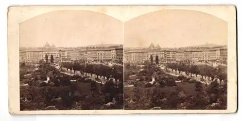 Stereo-Fotografie unbekannter Fotograf, Ansicht Wien, Schöner Ausblick auf Stadt u. Park von der Karlskirche