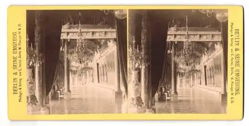 Stereo-Fotografie E. Oertel, Berlin, Ansicht Berlin, Prachtvoller Saal im Königl. Schloss