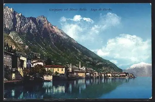 AK Gargnano /Lago di Garda, Panorama col Monte Baldo