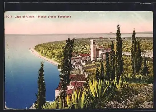 AK Toscolano /Lago di Garda, Panorama mit Kirche