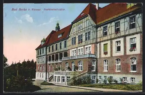 AK Bad Berka b. Weimar, Partie an der Sophienheilstätte