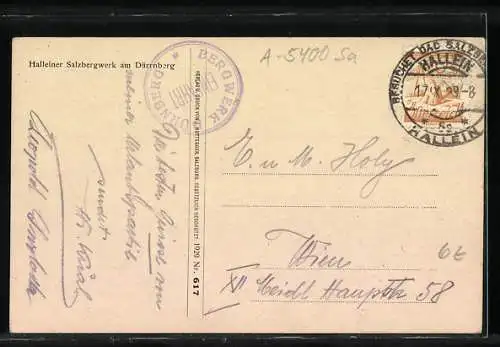 AK Dürrnberg, Halleiner Salzbergwerk, Stollenfahrt, Salzsee, Rolle, Ausfahrt, Einfahrt