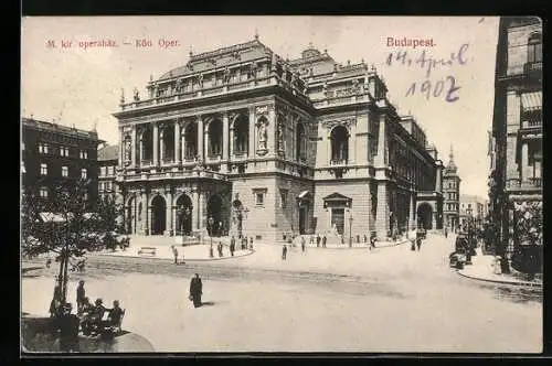 AK Budapest, Blick auf die Königliche Oper