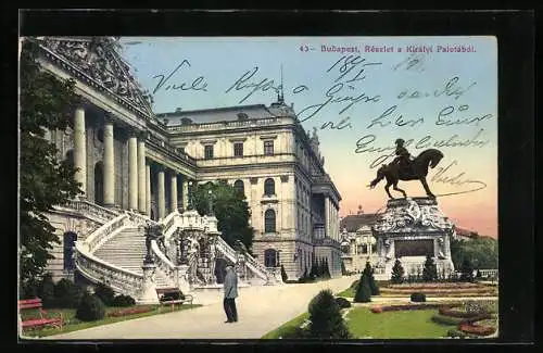 AK Budapest, Részlet a Királyi Palotából