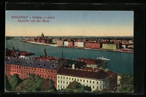 AK Budapest, Aussicht von der Burg