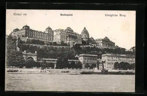 AK Budapest, Blick auf die Königliche Burg