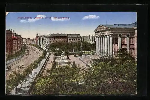 AK Budapest, Blick auf den Museumsring