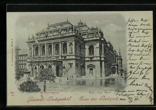 Mondschein-AK Budapest, Kön. ung. Oper