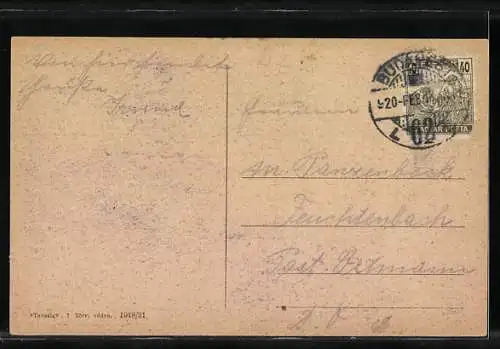 AK Budapest, In der Baross Gasse