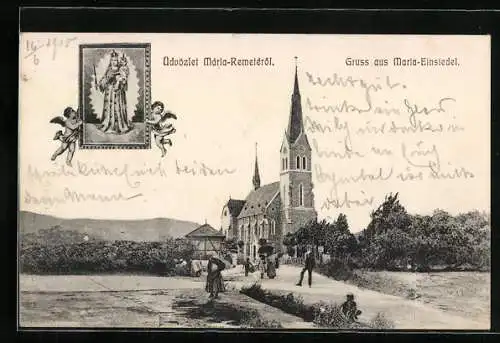 AK Maria-Einsiedel, Blick auf die Kirche