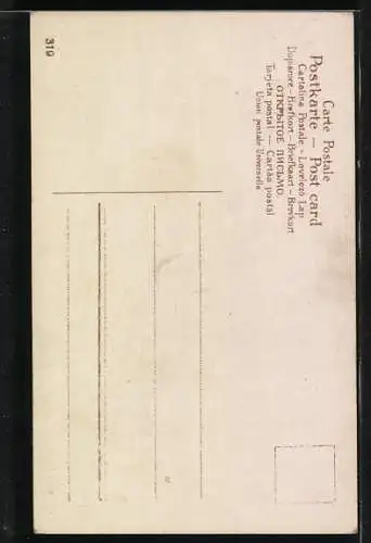 Foto-AK EAS Nr. 319: Kleines Kind mit neugierigem Blick und Spitzmütze