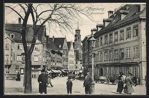 AK Augsburg, Bierbrauerei S. Riegele, St. Annastrasse