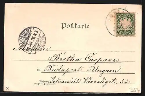 Lithographie Bad Tölz, Totalansicht, Marktplatz, Calvarienberg