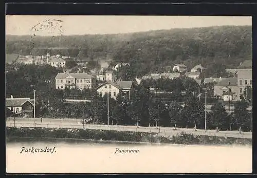 AK Purkersdorf, Panorama mit Bahnhof