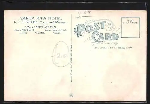 AK Tucson, AZ, Santa Rita Hotel