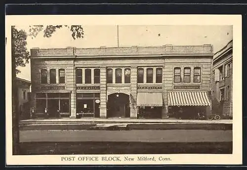 AK New Milford, CT, Post Office Block