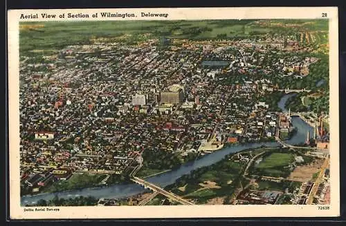 AK Wilmington, DE, Aerial View of a part of the city