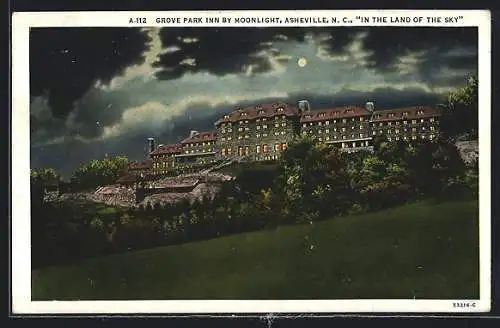 AK Asheville, NC, Grove Park Inn by moonlight