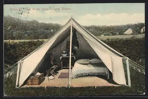 AK Milton, VT, One of the tents at Camp Watson