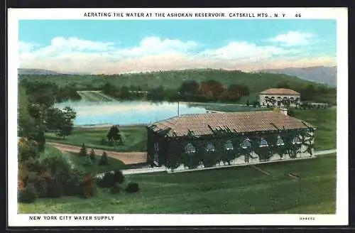 AK Ashokan Reservoir, NY, Aerating the Water at the Ashokan Reservoir, Catskill Mts.