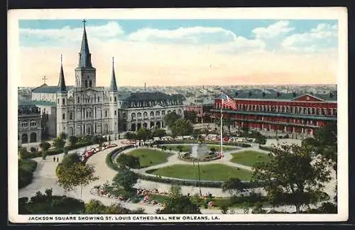 AK New Orleans, LA, Jackson Square showing St. Louis Cathedral