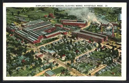 AK Pittsfield, MA, Airplane View of General Electric Works