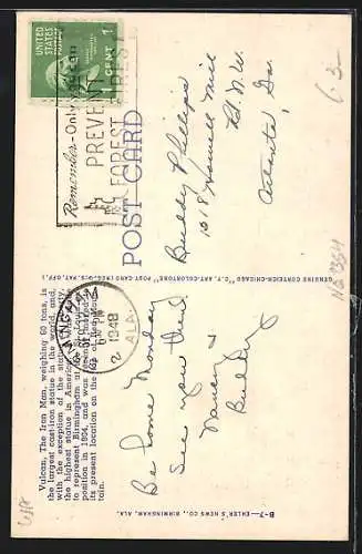 AK Birmingham, AL, Vulcan by Moonlight