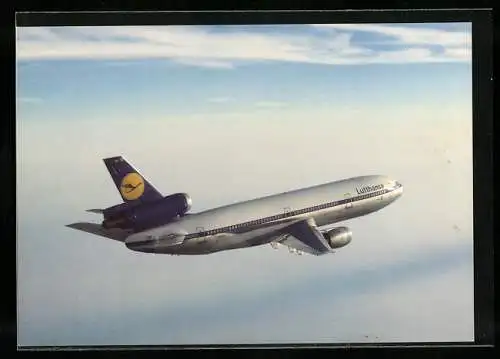 AK Flugzeug McDonnell Douglas DC 10 der Lufthansa im Flug