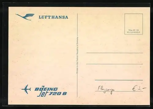 AK Lufthansa, Boeing Jet 720 B in der Luft