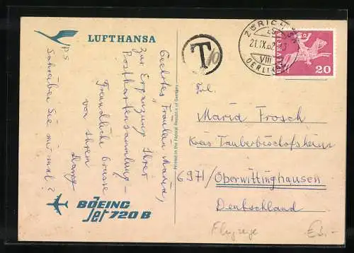 AK Lufthansa, Boeing Jet 720 B in der Luft