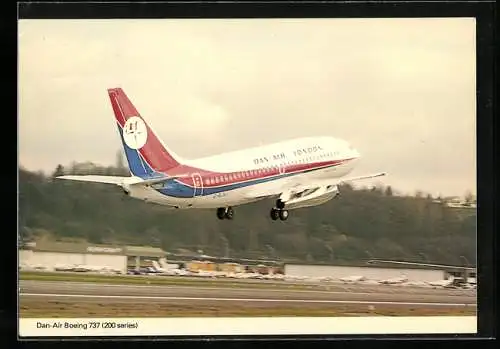 AK Flugzeug Boeing 737 -200 der Dan-Air beim Start