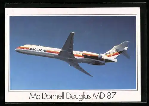 AK Flugzeug Aero Lloyd Mc Donnell Douglas MD-87 in der Luft