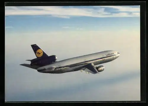 AK Flugzeug McDonnell Douglas DC 10 der Lufthansa im Flug