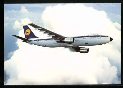 AK Flugzeug Airbus A300 der Lufthansa im Flug