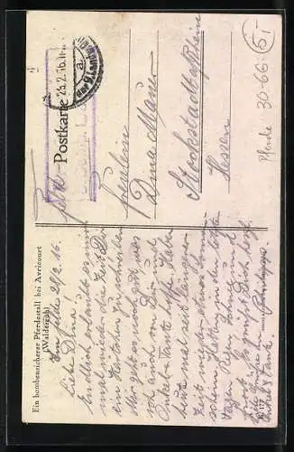 AK Bombensicherer Pferdestall bei Avricourt