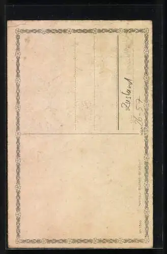 Künstler-AK Mela Köhler: Dame im roten Kleid mit Weinkorb