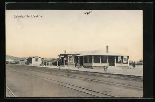 AK Usakos, Bahnhof mit Bahnsteig