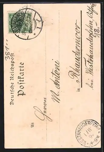 AK Braunschweig, Totalansicht des Siegerdenkmals