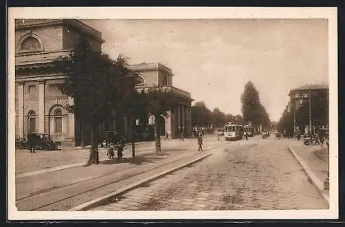 AK Milano, Piazzale di Porta Venezia, Strassenbahn