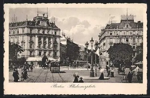 AK Berlin-Tiergarten, Potsdamerplatz mit Strassenbahn