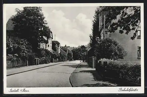 AK Sarstedt /Hann., Partie in der Bahnhofstrasse