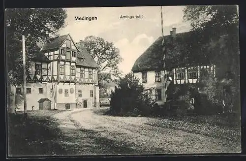 AK Medingen / Bevensen, Strassenpartie am Amtsgericht