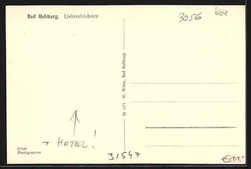 AK Bad Rehburg, Hotel Liebrechtsborn im Sonnenschein