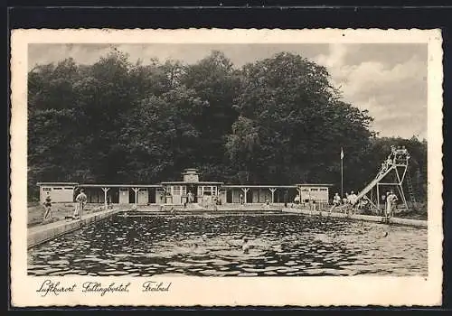 AK Fallingbostel, Badegäste im Freibad