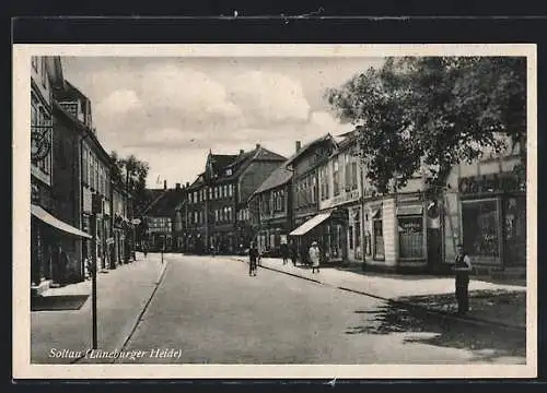 AK Soltau /Lüneburger Heide, Strassenpartie der Ortschaft