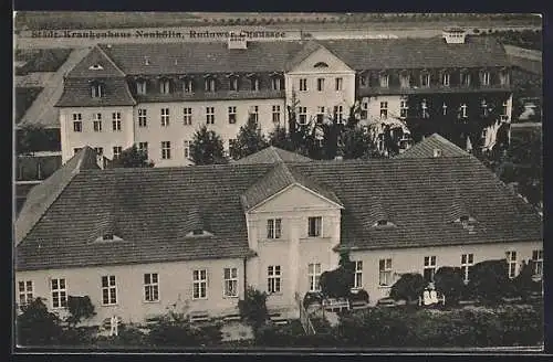 AK Berlin-Neukölln, Städtisches Krankenhaus, Rudower Chaussee