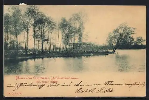 AK Berlin-Hohenschönhausen, Terrasse am Orankesee, Inh. Oscar Hering